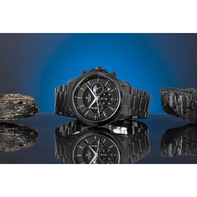 5. Zegarek Męski Giewont Chronograph Sapphire Czarny GW9460-B1
