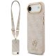 Etui Guess 4G Strass Logo & Big Strap Metal Buttons MagSafe na iPhone Air - różowe