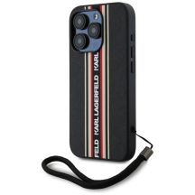 Etui Karl Lagerfeld Saffiano Athleisure Stripes Cord na iPhone 15 Pro Max - czerwone