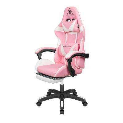 7. Fotel gamingowy Kruger&Matz GX-150 Biało-różowy