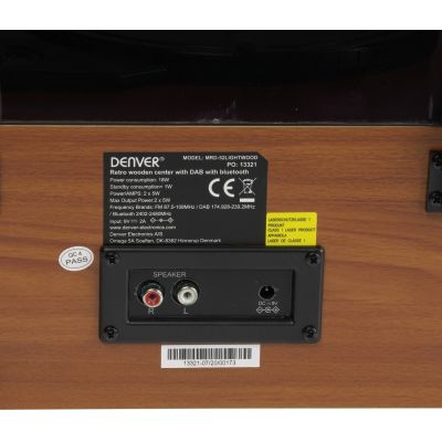 5. Retro wieża stereo Denver MRD-52 z gramofonem light wood