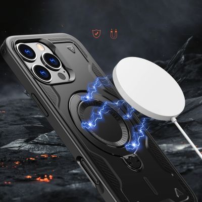 4. Etui Hybrid Armor Trendy z MagSafe na iPhone 16 Pro Max - czarne