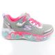 11. Skechers S Lights LED buty sportowe dziecięce dla dziewczynki na rzep szare