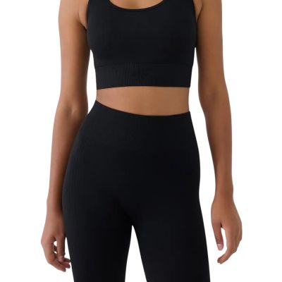 4. Legginsy damskie 4F FNK F420 głęboka czerń 4FWSS26TFTIF420 20S