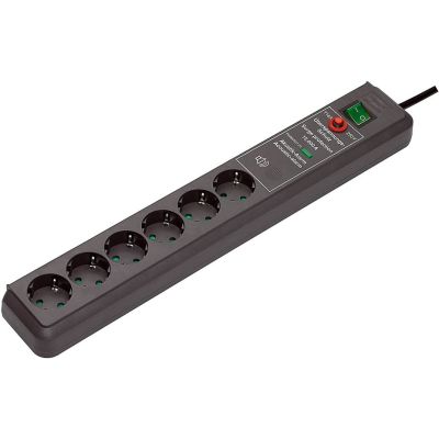 Brennenstuhl Secure-Tec Surge Protection 15.000 A Czarny 6 x gniazdo sieciowe 3 m