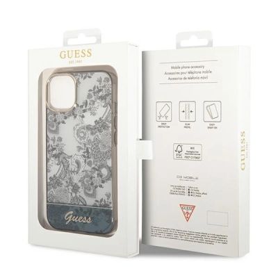 8. Etui Guess Porcelain Collection na iPhone 14 Plus - szare