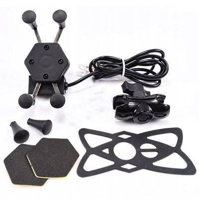 4. Uchwyt na telefon i ładowarka FreedConn MC7C + BM2R mocowanie do główki ramy