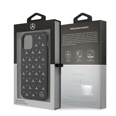 7. Etui Mercedes Silver Stars Pattern na iPhone 11 / Xr - czarne