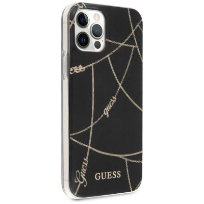 4. Etui Guess Gold Chain Collection na iPhone 12 Pro Max 6,7" - czarne
