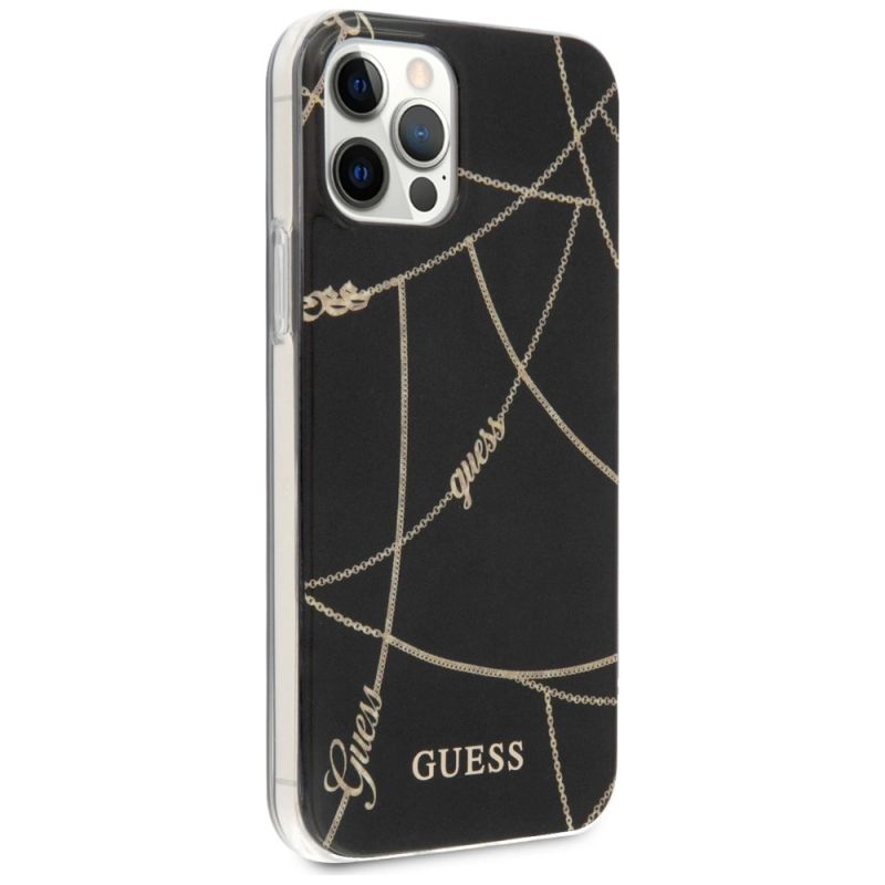 4. Etui Guess Gold Chain Collection na iPhone 12 Pro Max 6,7" - czarne