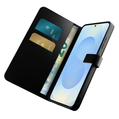5. Etui z ekoskóry Puro Booklet Case z klapką i portfelem do Samsung Galaxy S25+ - czarne
