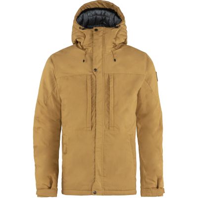 Kurtka zimowa z kapturem męska Fjällräven Skogsö Padded Jacket M ocieplana brązowa (F82279-232)