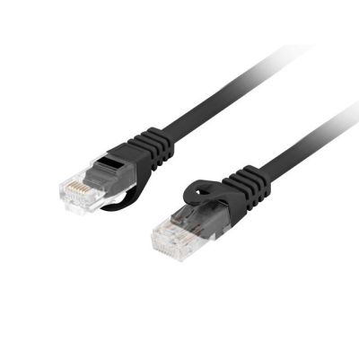 3. LANBERG PATCHCORD KAT.6 UTP LSZH CU 0.25M CZARNY FLUKE PASSED