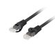 3. LANBERG PATCHCORD KAT.6 UTP LSZH CU 0.25M CZARNY FLUKE PASSED