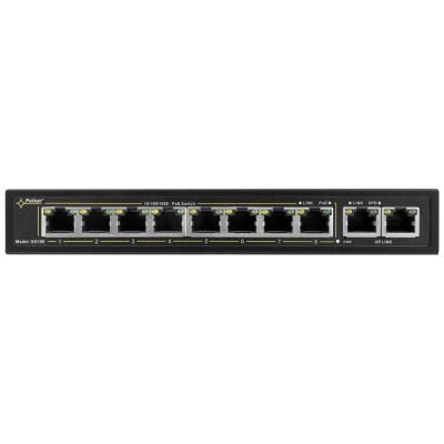 2. PULSAR SG108 łącza sieciowe Gigabit Ethernet (10/100/1000) Obsługa PoE Czarny