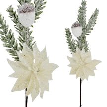 GAŁĄZKA DEKORACYJNA 23CM SREBRNA