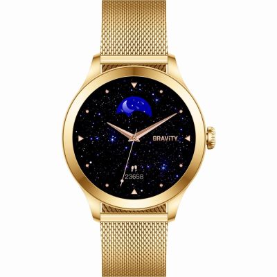 9. Smartwatch Gravity Biało Złoty 2 Paski GT25-2 PRO