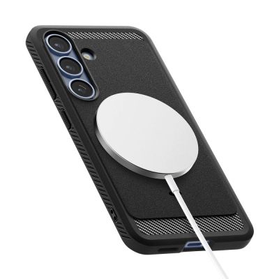 13. Etui Spigen Rugged Armor Mag MagSafe na Samsung Galaxy S25 - czarny-mat
