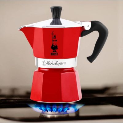 2. Kawiarka na 3 filiżanki Moka Express 5466 BIALETTI czerwona