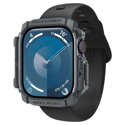 3. Etui Spigen Rugged Armor na Apple Watch 10 46 mm - szare