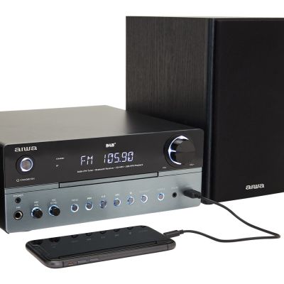 14. AIWA wieża MSBTU-700DAB 2x25W czarna