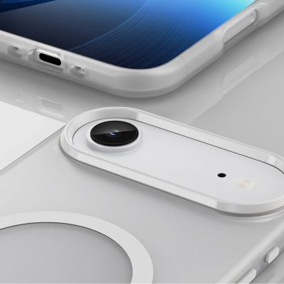 4. Etui Magnetic Abrasive na iPhone 17 Air kompatybilne z MagSafe - matowe białe