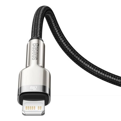 7. Kabel Baseus Cafule Series Metal Data USB-C / Lightning 20W PD 1 m - czarny
