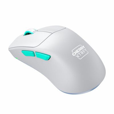 4. Bezprzewodowa, biała mysz CHERRY XTRFY M64