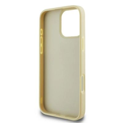 7. Etui Guess Fixed Glitter Big 4G na iPhone 16 Pro - złote