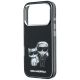 6. Etui Karl Lagerfeld IML Karl&Choupette Bodies Sketch Print MagSafe na iPhone 17 Pro / 18 Pro - czarne