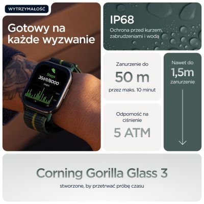 17. Smartwatch Motorola Moto Watch Fit 44 mm Trekking Green