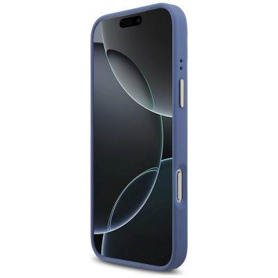 5. Etui Guess 4G Big 4G Classic Logo Big Strap Metal Buttons na iPhone 18 Pro Max / 17 Pro Max - niebieskie