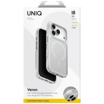 7. Etui UNIQ Veren Magclick Charging na iPhone 18 Pro / 17 Pro - białe