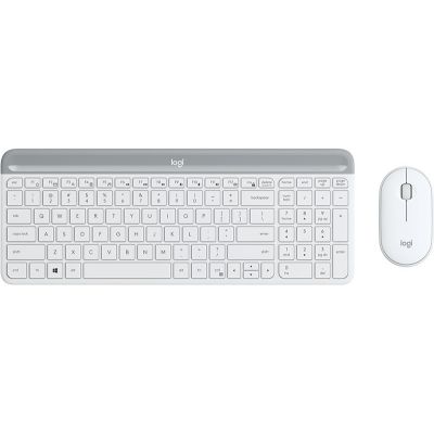 Logitech MK470 klawiatura Dołączona myszka Uniwersalne RF Wireless QWERTZ Niemiecki Biały