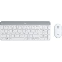 Logitech MK470 klawiatura Dołączona myszka Uniwersalne RF Wireless QWERTZ Niemiecki Biały