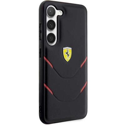 4. Etui Ferrari Hot Stamp Lines na Samsung Galaxy S23+ - czarne