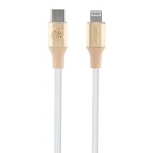 Kabel Guess Ebossed Logo USB-C / Lightning 1.5m szybkie ładowanie - złoty