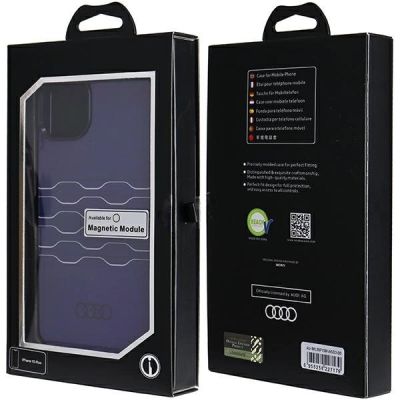 7. Etui Audi IML MagSafe na iPhone 15 Plus / 14 Plus - niebieskie