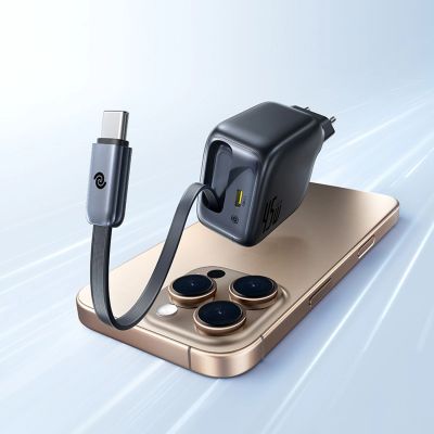 4. Ładowarka sieciowa Baseus EnerCore CJ11 45W z portem USB-C i ze zwijanym kablem USB-C - czarna