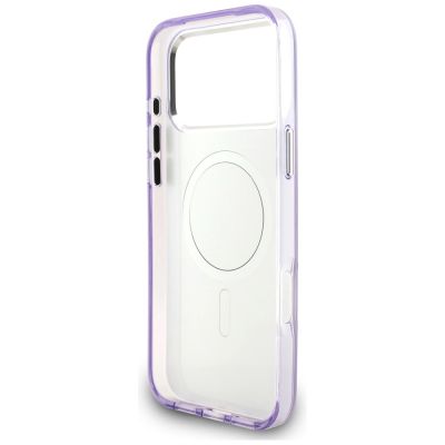 7. Etui Karl Lagerfeld IML Aquarelle Karl & Choupette & Logo MagSafe na iPhone 17 Pro Max - fioletowe