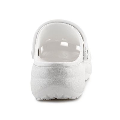 6. Crocs Classic Platform Glitter Clog W 207241-0WV Chalk