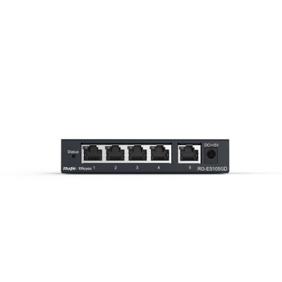 2. Ruijie Networks RG-ES105GD przełącznik sieciowy Nie zarządzany Gigabit Ethernet (10/100/1000) Czarny