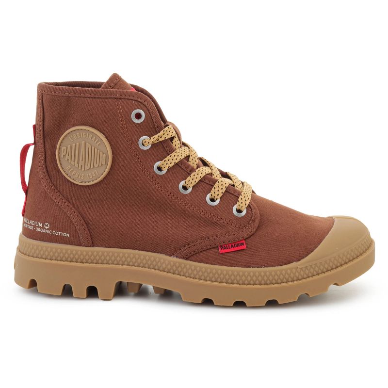 2. PALLADIUM PAMPA HI HTG GUM BROWN CLAY 74988-212