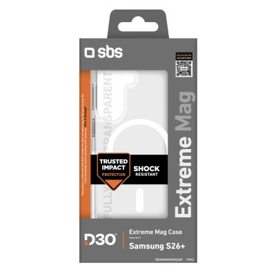 2. Etui SBS D3O Extreme na Samsung Galaxy S26 Plus kompatybilne z MagSafe - przezroczyste