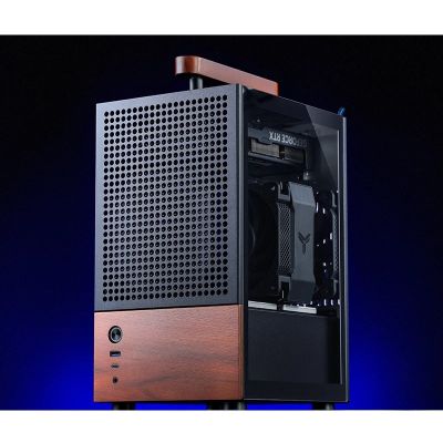 29. Obudowa Jonsbo T6, Mini-Tower, Mini-ITX, Tempered Glass, Holz - czarna