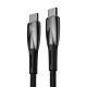 3. Kabel Baseus CADH000701 USB-C - USB-C PD 100W 5A 480Mb/s 1m - czarny