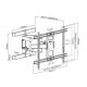 2. Uchwyt do TV 37-80" Maclean MC-881 czarny max vesa 600x400 60kg