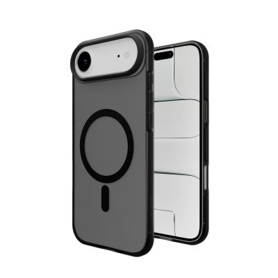 4. Etui silikonowe Puro Daylight kompatybilne z Magsafe na iPhone 17 Air - półprzezroczyste czarne