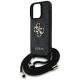 5. Etui Guess 4G Big Logo Cord Stap Crossbody do iPhone 16 Pro czarny