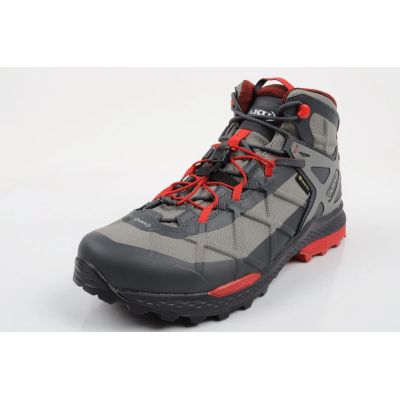 3. Aku buty trekkingowe męskie Rocket Gore-tex turystyczne za kostkę szare czerwone